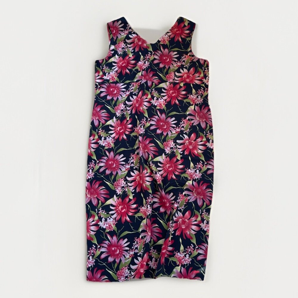 Vintage Daniel Laurent Sleeveless Floral Maxi Dress Tropical Resort Summer Sz 1X